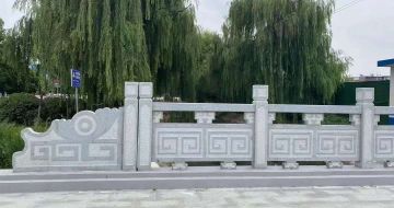 信阳 芝麻灰桥栏杆、河道栏杆安装效果