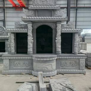 信阳 芝麻灰高档墓碑，土墓，可定制