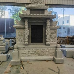 信阳 芝麻灰高档墓碑、土墓，一套也支持定做