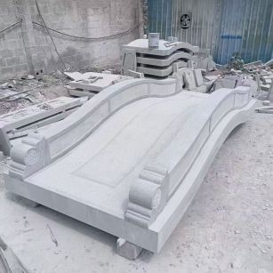 信阳 芝麻灰花岗岩园林景观 小石桥