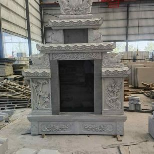 信阳 芝麻灰高档墓碑、土墓，一套也支持定做