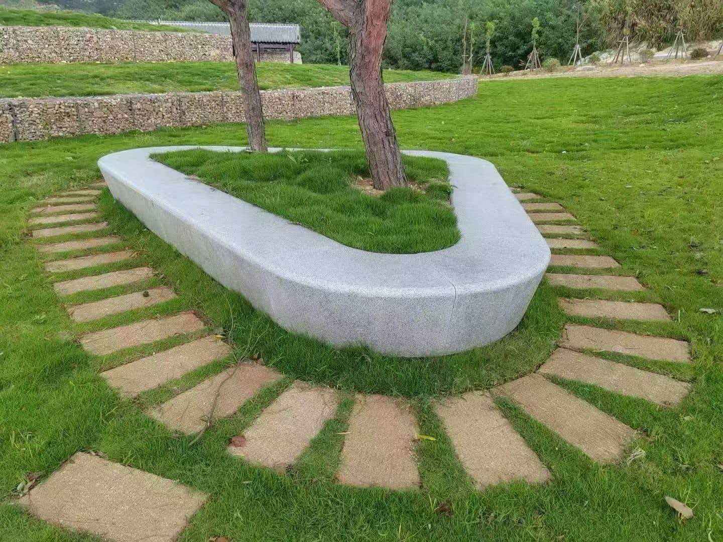 信阳 芝麻白光面整石坐凳