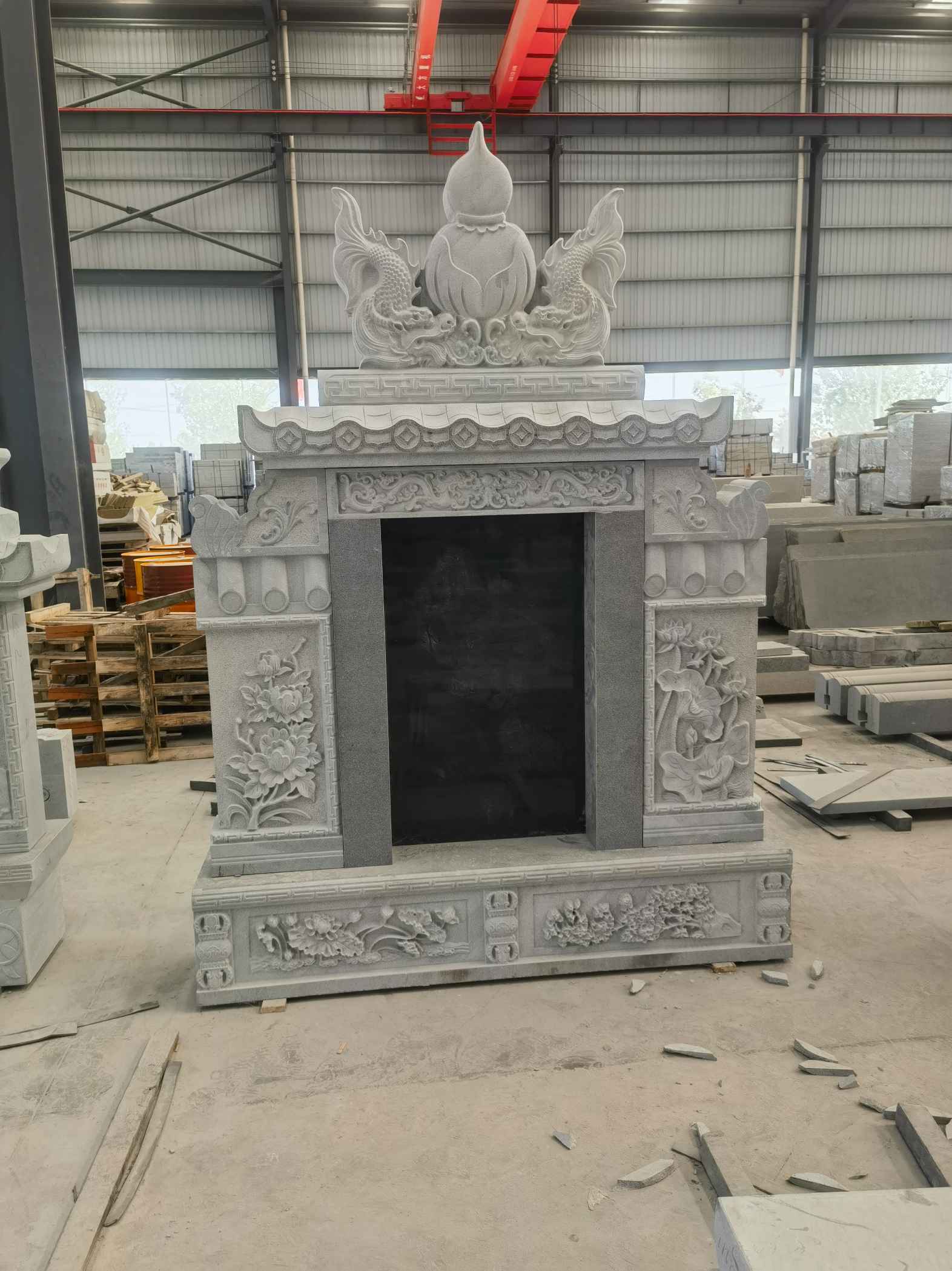 信阳 芝麻灰高档墓碑、土墓，一套也支持定做