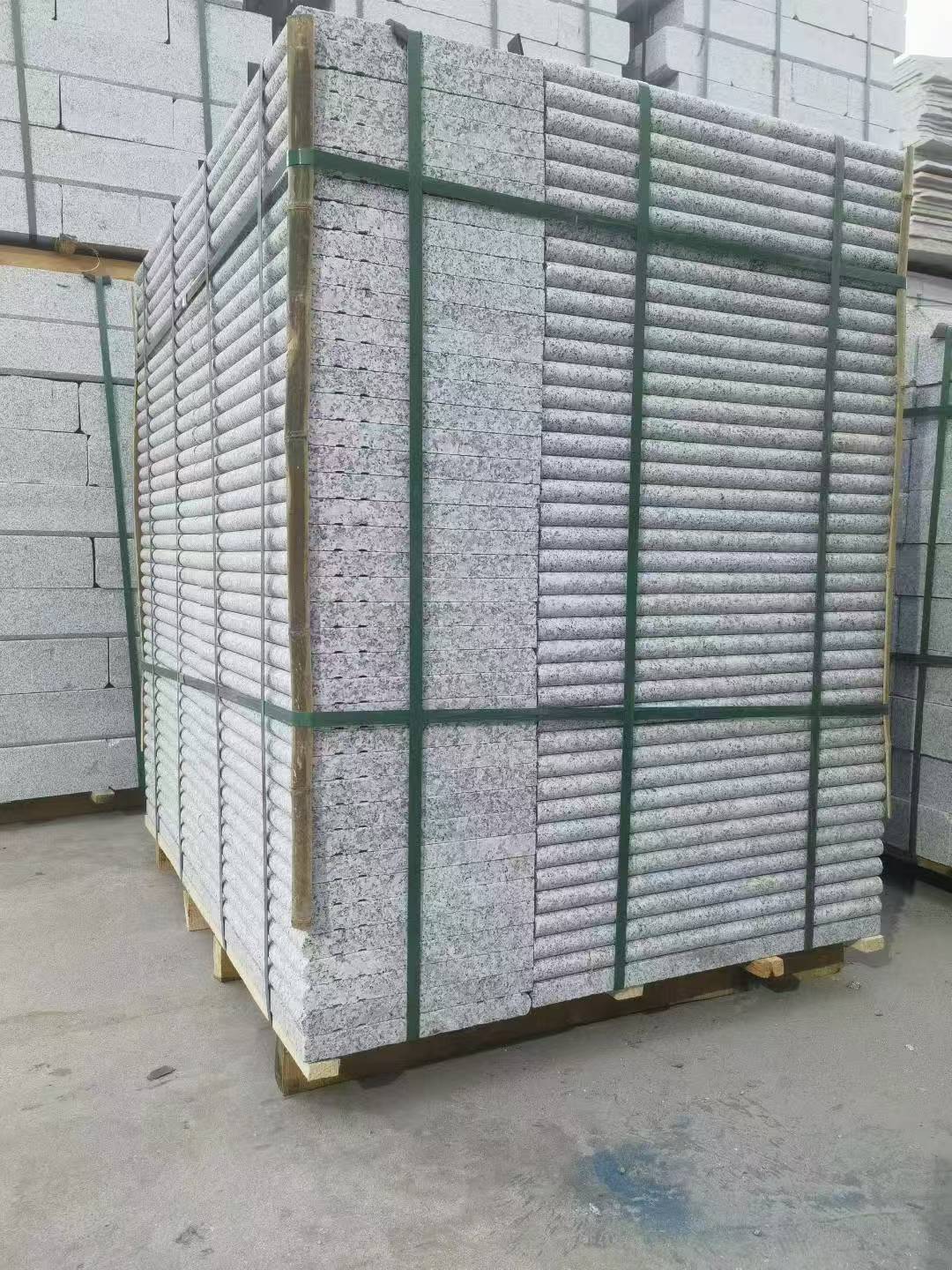 信阳 芙蓉白3公分厚磨圆边、拉槽，楼梯踏步